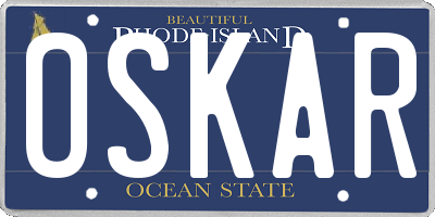 RI license plate OSKAR