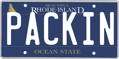 RI license plate PACKIN