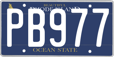 RI license plate PB977