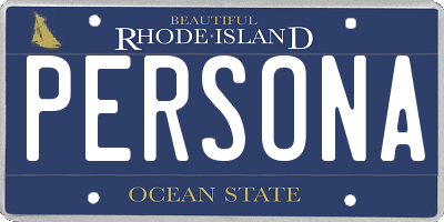 RI license plate PERSONA