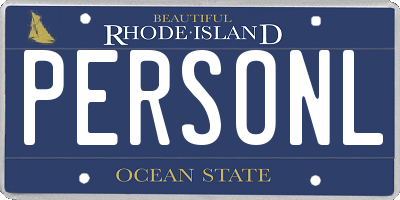 RI license plate PERSONL