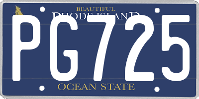 RI license plate PG725