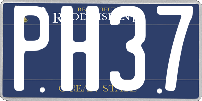 RI license plate PH37
