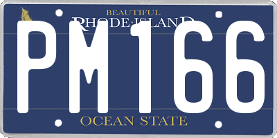 RI license plate PM166