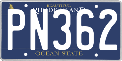 RI license plate PN362