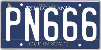 RI license plate PN666