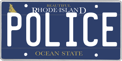 RI license plate POLICE
