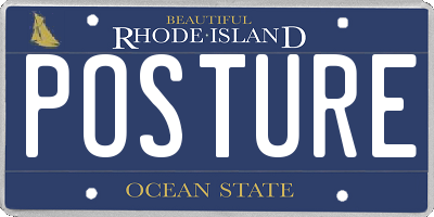 RI license plate POSTURE