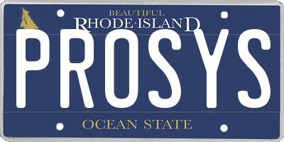 RI license plate PROSYS