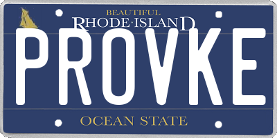 RI license plate PROVKE