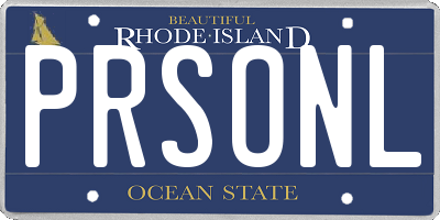 RI license plate PRSONL