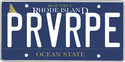 RI license plate PRVRPE
