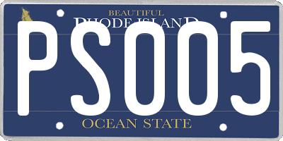 RI license plate PS005