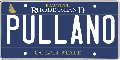 RI license plate PULLANO