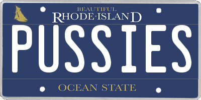 RI license plate PUSSIES