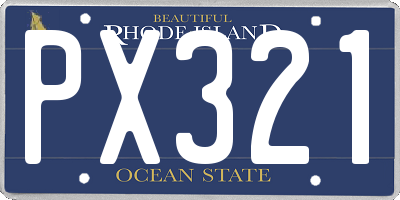 RI license plate PX321