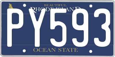 RI license plate PY593