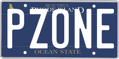 RI license plate PZONE