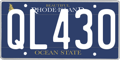 RI license plate QL430
