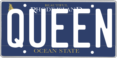 RI license plate QUEEN