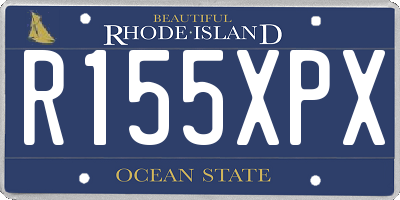 RI license plate R155XPX