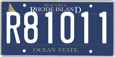 RI license plate R81011
