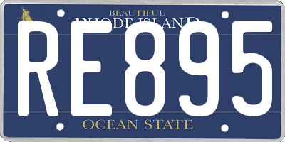 RI license plate RE895