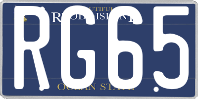 RI license plate RG65