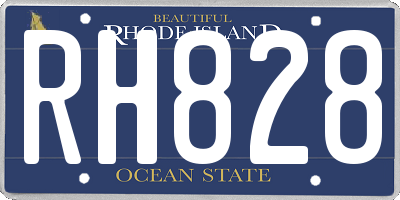 RI license plate RH828