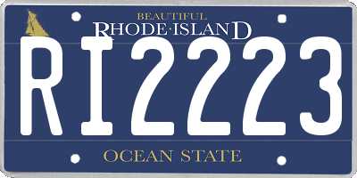 RI license plate RI2223