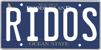 RI license plate RIDOS