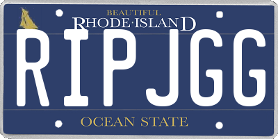 RI license plate RIPJGG