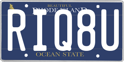 RI license plate RIQ8U
