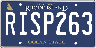 RI license plate RISP263