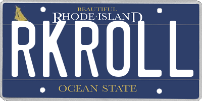 RI license plate RKROLL