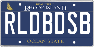 RI license plate RLDBDSB