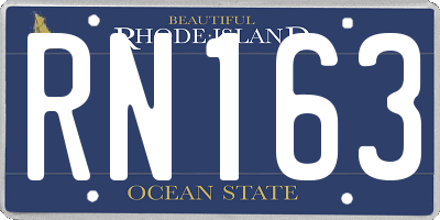 RI license plate RN163