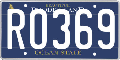 RI license plate RO369