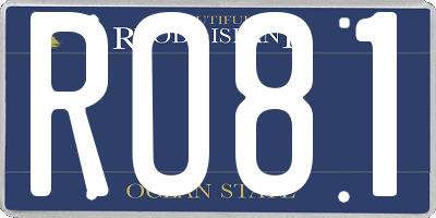 RI license plate RO81