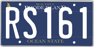 RI license plate RS161