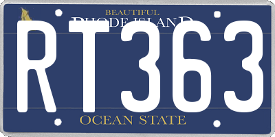 RI license plate RT363