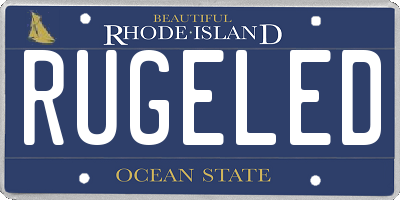 RI license plate RUGELED