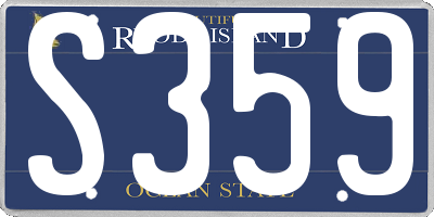 RI license plate S359