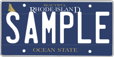 RI license plate SAMPLE