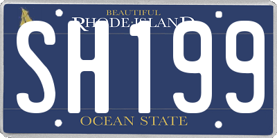 RI license plate SH199