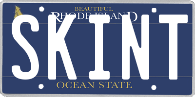 RI license plate SKINT