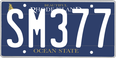 RI license plate SM377