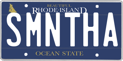 RI license plate SMNTHA
