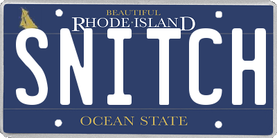 RI license plate SNITCH