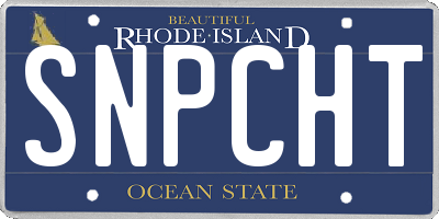 RI license plate SNPCHT